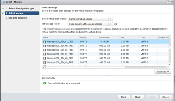 datastores vmotion