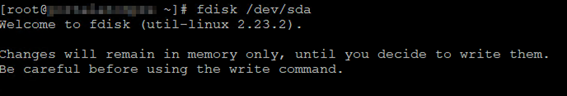 Linux LVM fdisk /dev/sda