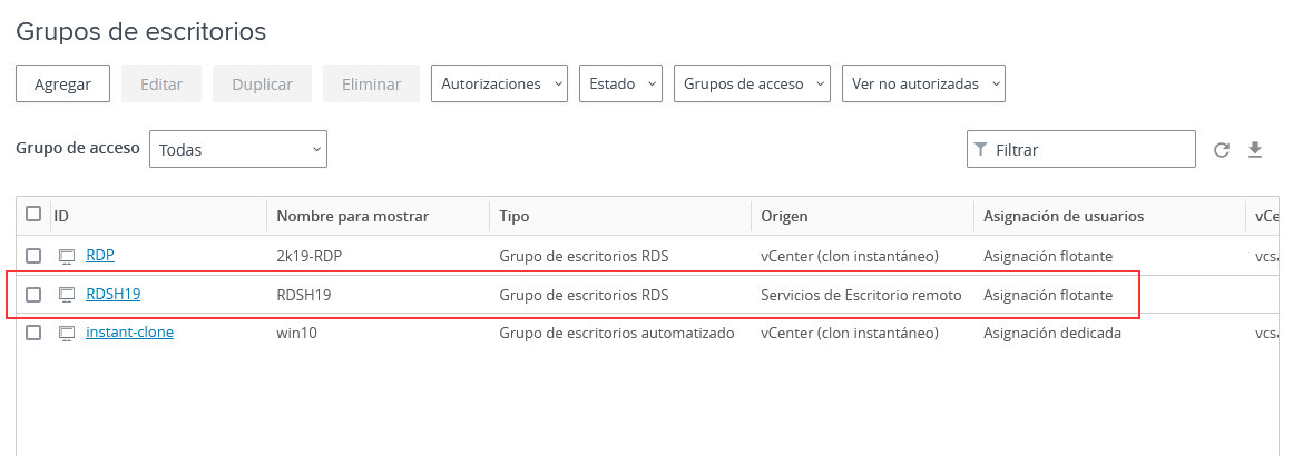 RDSH remote desktop