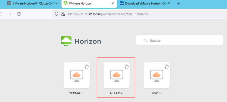 web Client RDSH